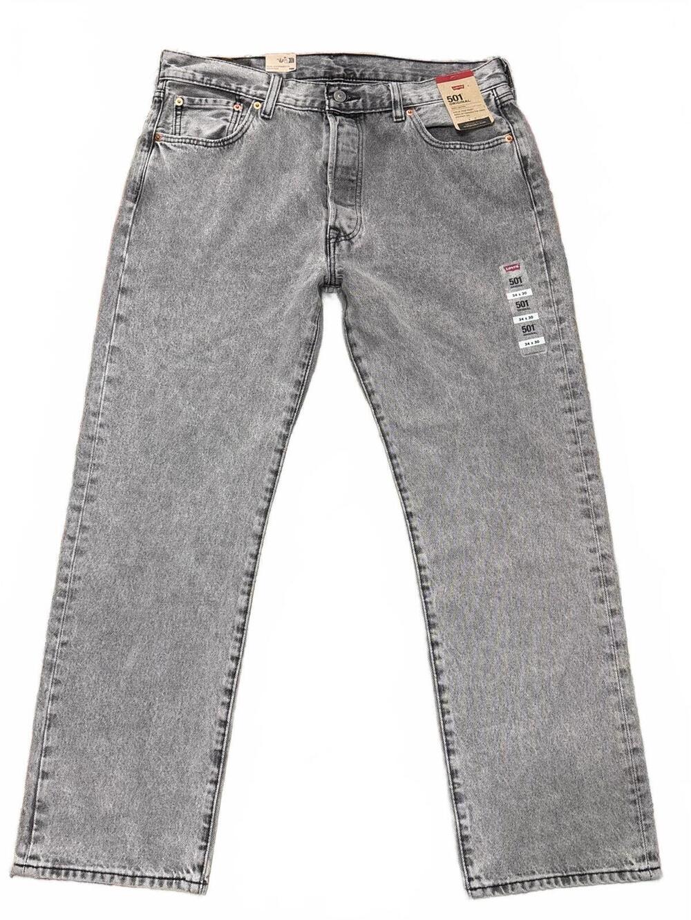 Levi's 501 Original Straight Leg Jeans in Gray, Size 34x30